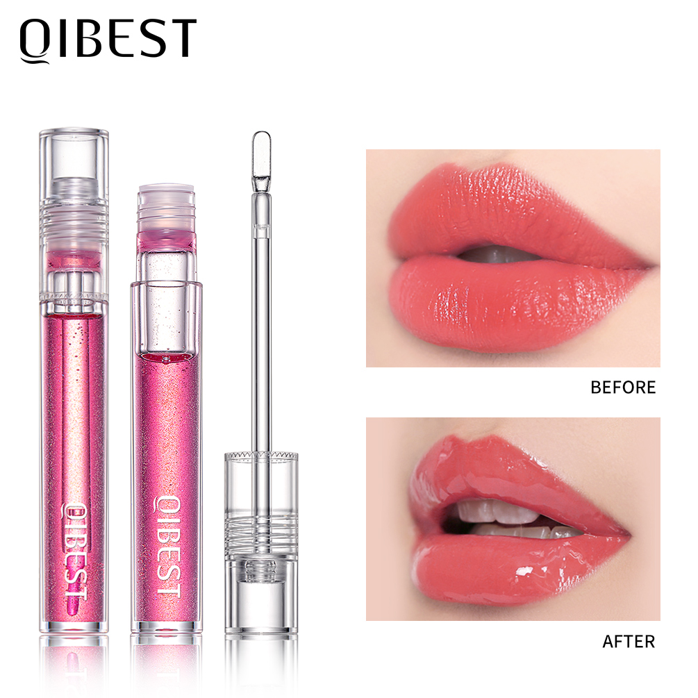 Lip Gloss Plumping - QIBEST Pelembab Gemuk Lip Gloss Warna