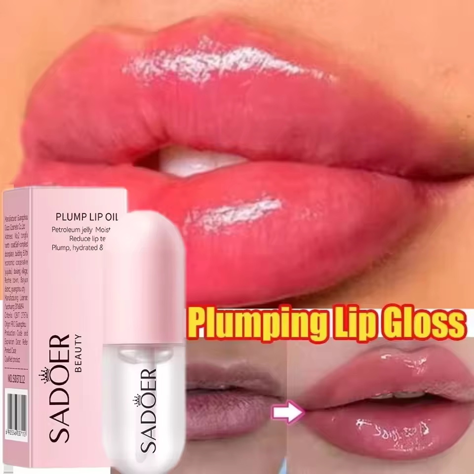 Lip Gloss Plumping - Minyak Esensial Pembesar Bibir Perawatan Bibir
