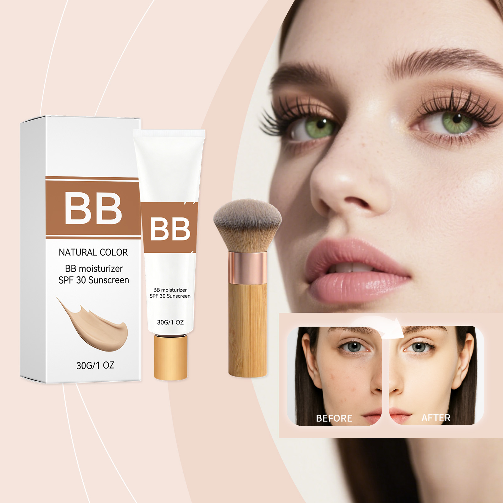 Beauty Makeup Foundation - Krim BB Pelembap Berwarna SPF 30
