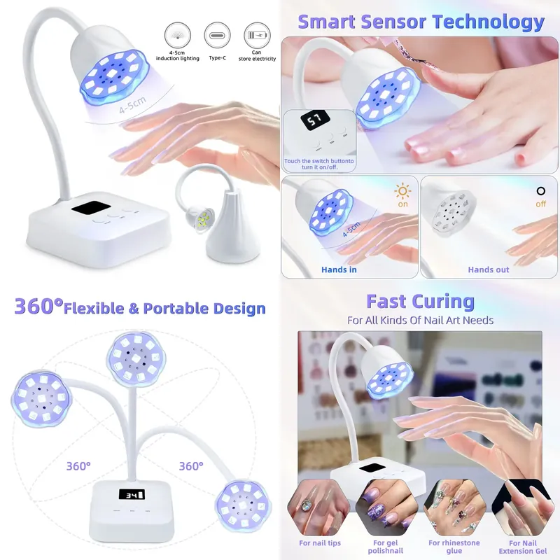 Uv Nail Lamp - Lampu Kuku Nirkabel LED UV Pengatur