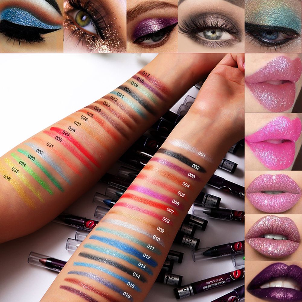 Lip Liner Pencil - Pensil Eyeshadow Berwarna Gradasi Tahan Lama,