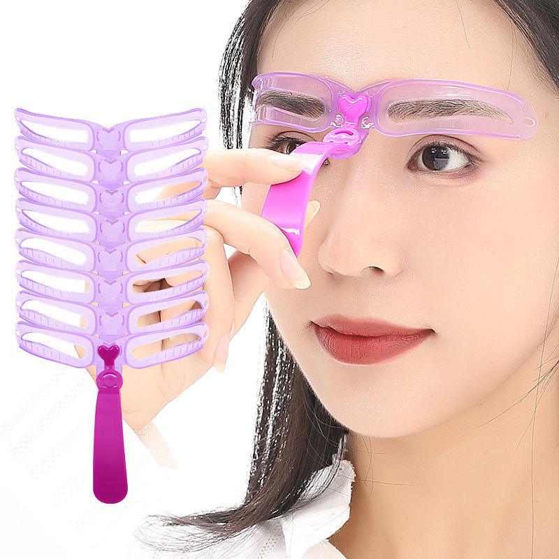 Beauty Makeup Tools Set - Stensil alis 8 dalam 1, dapat