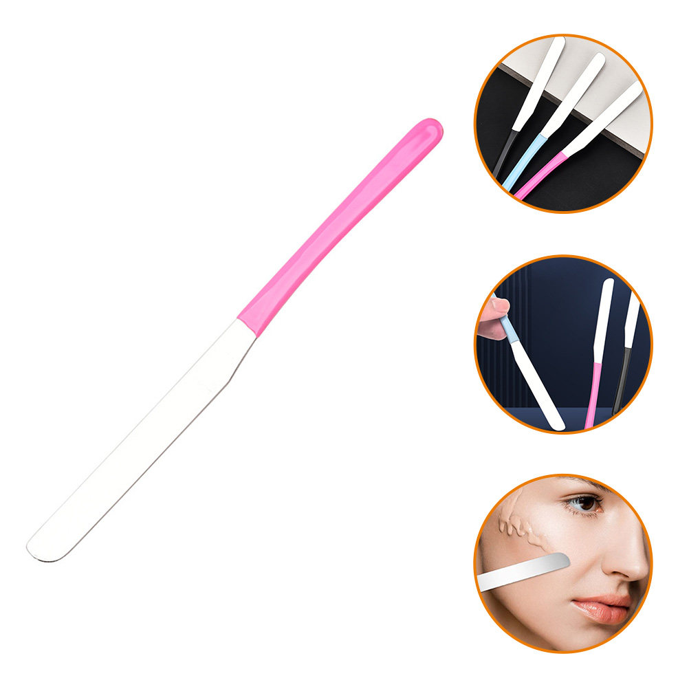 Beauty Makeup Foundation - Spatula Pencampur Makeup Stainless Steel Gagang
