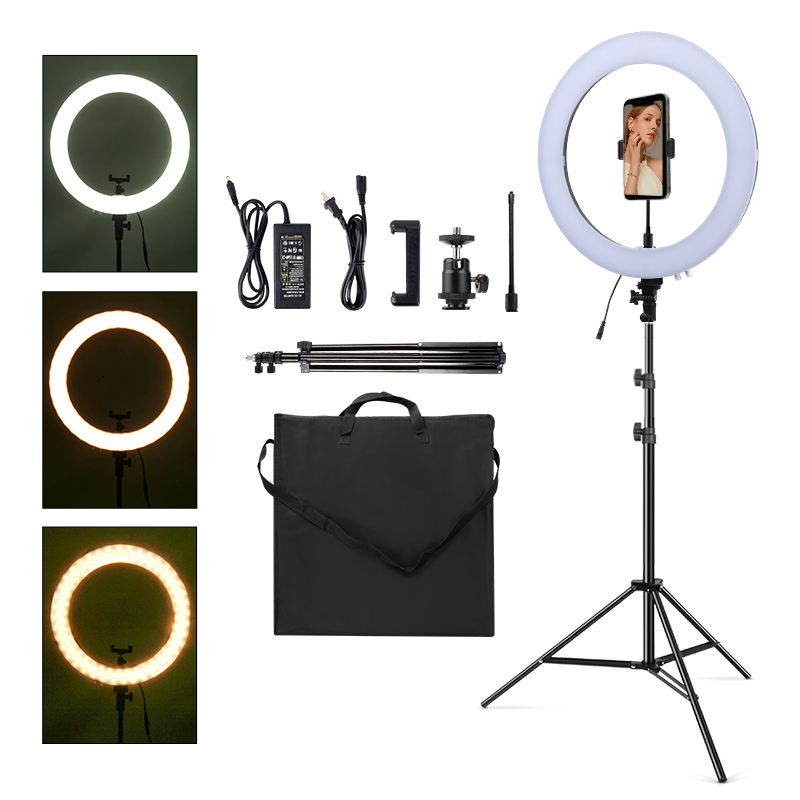 Beauty Makeup Video - Lampu cincin 18 inci dengan Tripod