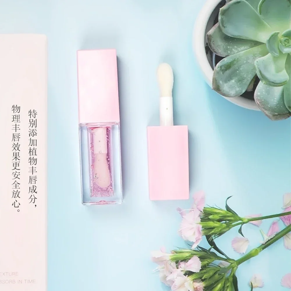 Lipgloss bening Label pribadi  - Lip Gloss Plumping ulasan dan harga