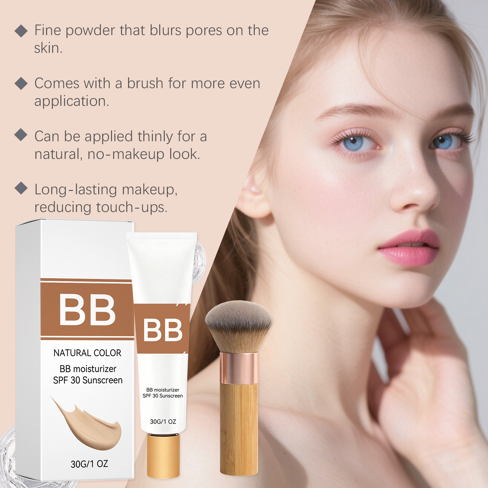 Krim BB Pelembap Berwarna SPF  - Beauty Makeup Foundation ulasan dan harga