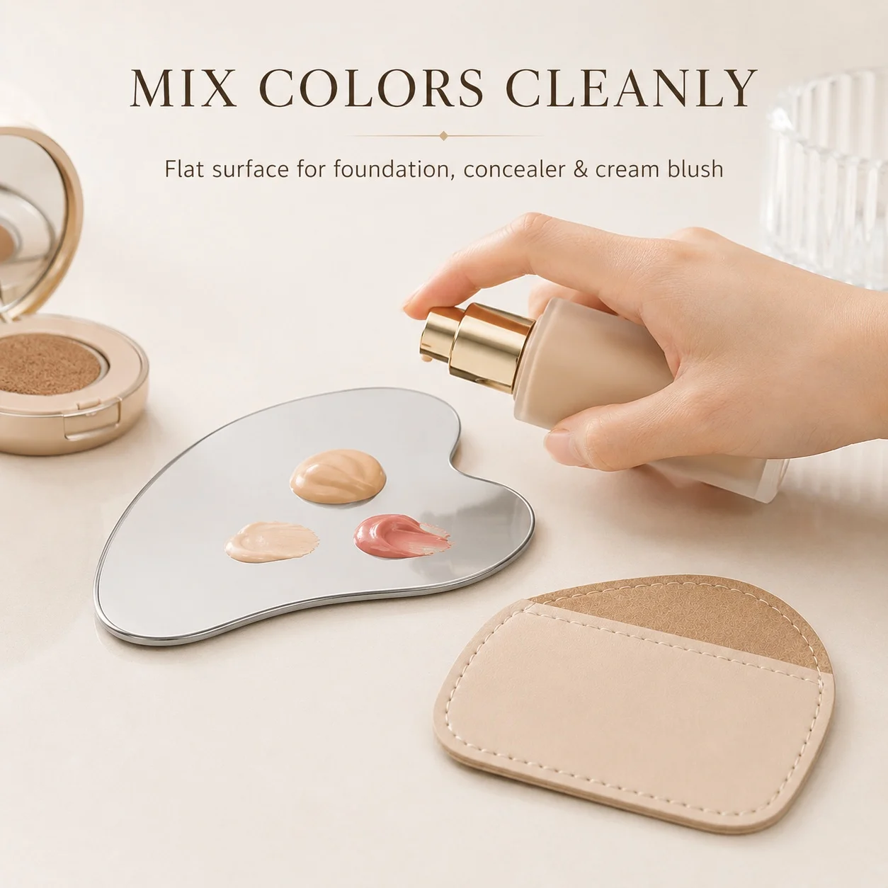 Palet Pencampur Makeup Bentuk  - Beauty Makeup Foundation ulasan dan harga