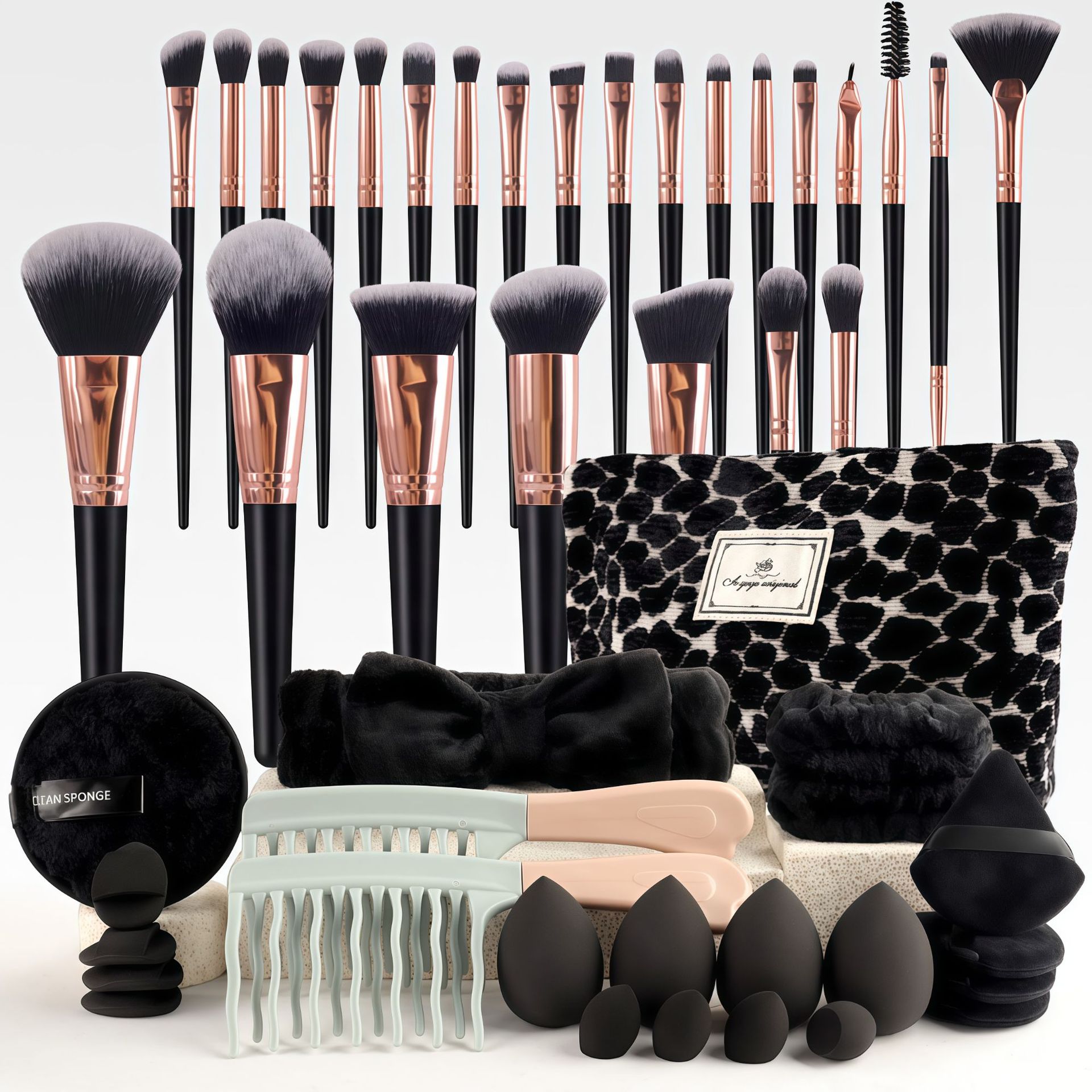 Set Kuas Makeup Gaya Chic deng - Beauty Makeup Tools Set ulasan dan harga