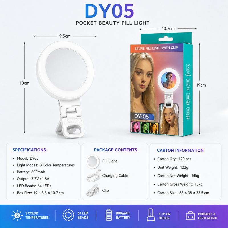Lampu Video Ponsel Portabel LE - Beauty Makeup Video ulasan dan harga