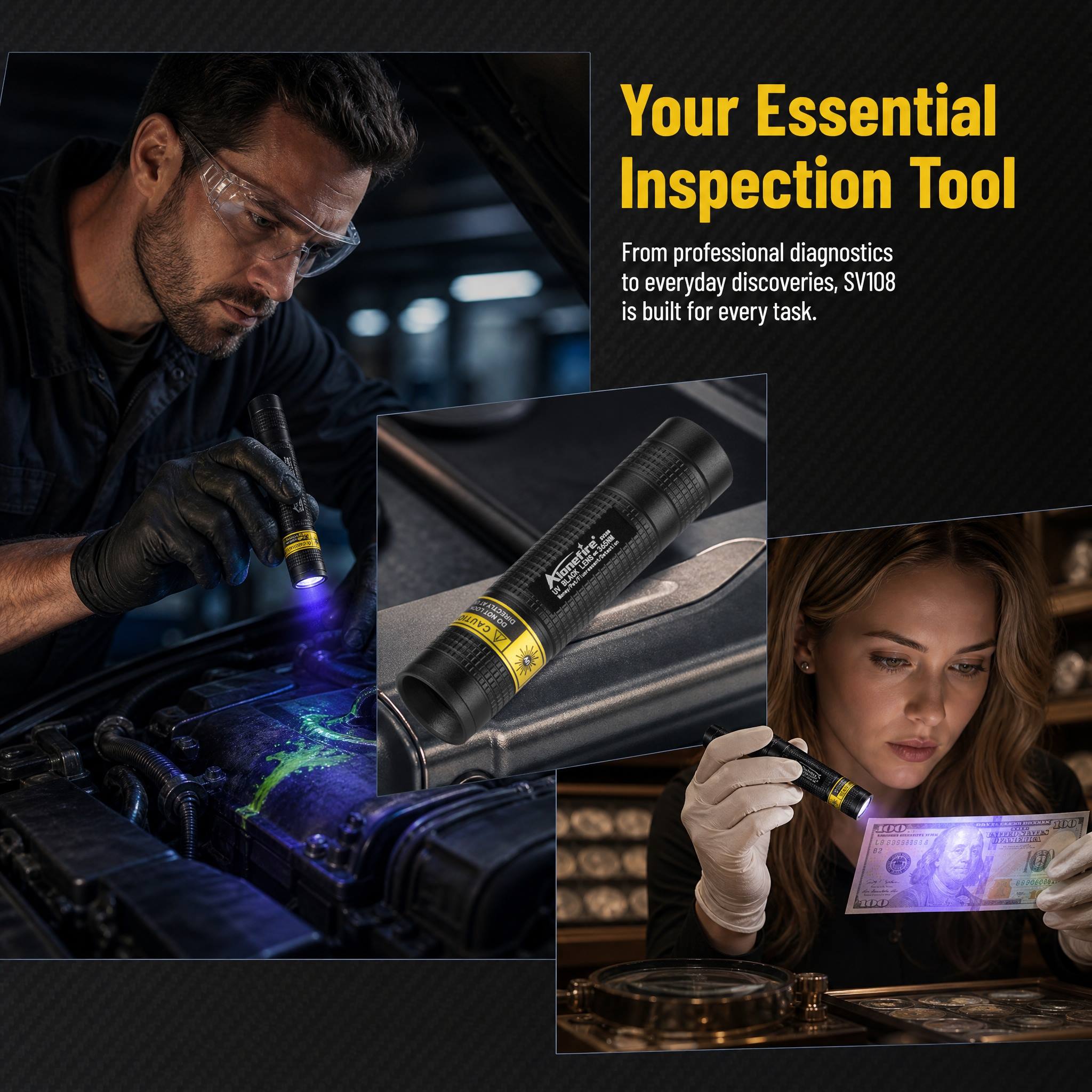 Senter UV Mini 365nm Blackligh - Uv Nail Lamp ulasan dan harga