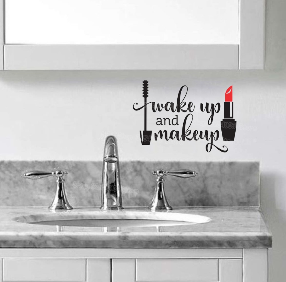 Stiker Dinding Vinil Bangun da - Beauty Makeup For Girl ulasan dan harga