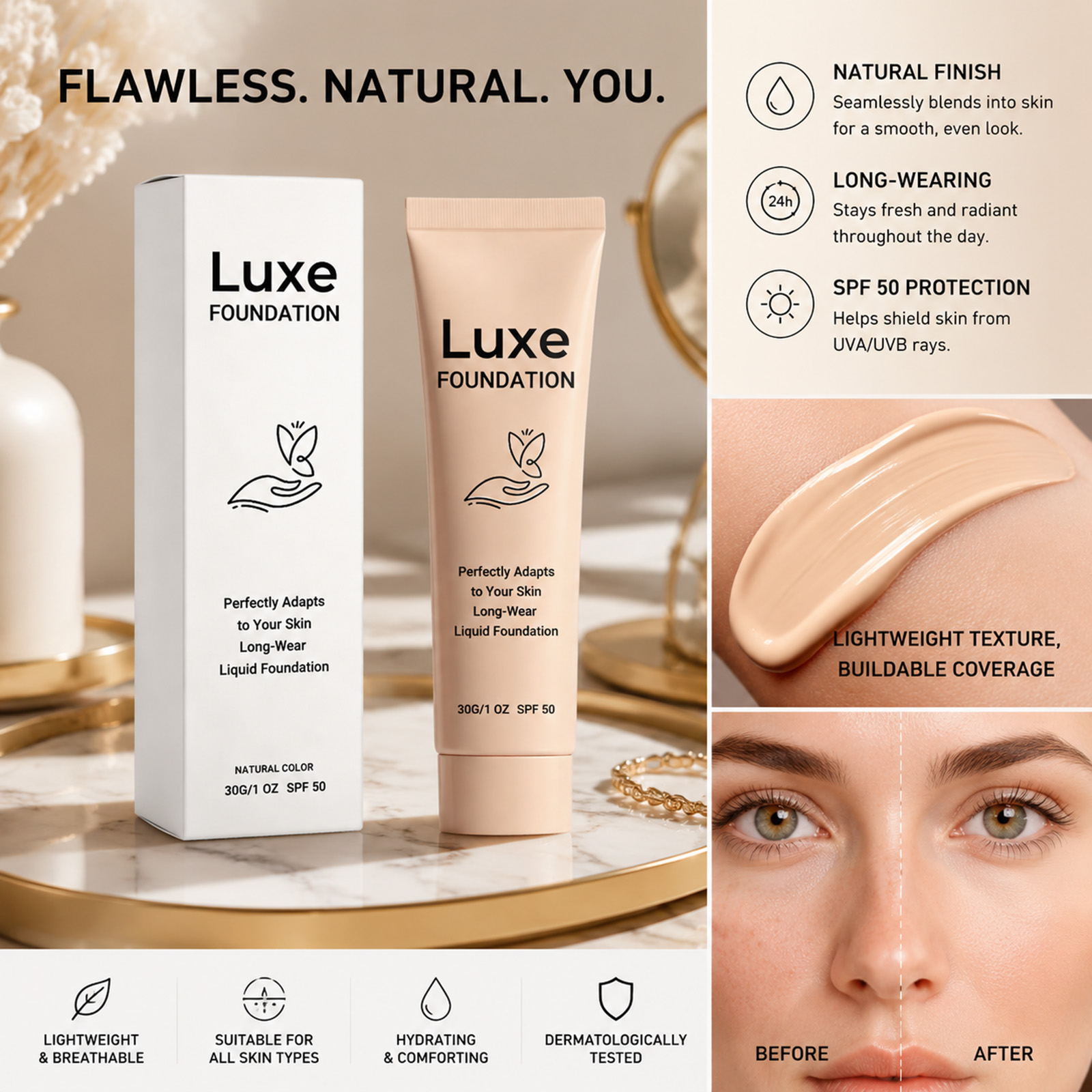 Foundation Pengubah Warna SPF  - Beauty Makeup Foundation ulasan dan harga