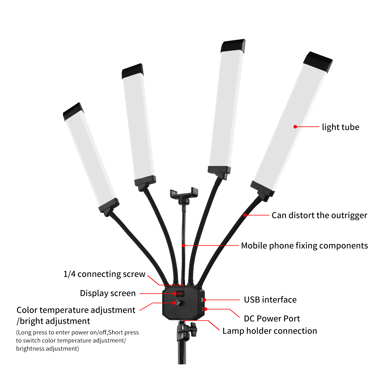 Lampu Bi-color 65W Profesional - Beauty Makeup Video ulasan dan harga