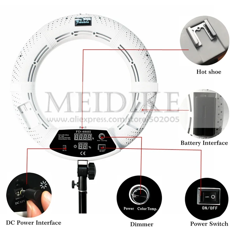 Yidoblo 96W Ring Light FD-480  - Beauty Makeup Video ulasan dan harga