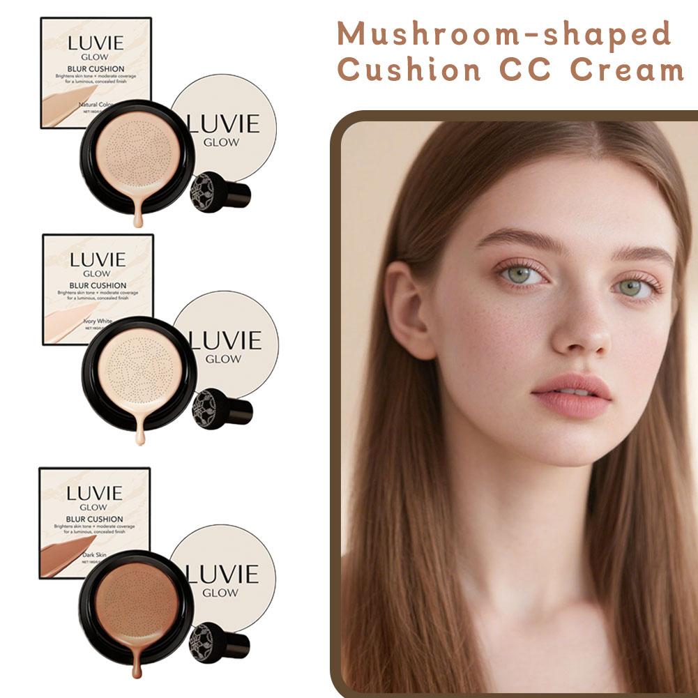 LUVIE GLOW Hydrating Mushroom  - Beauty Makeup Foundation ulasan dan harga