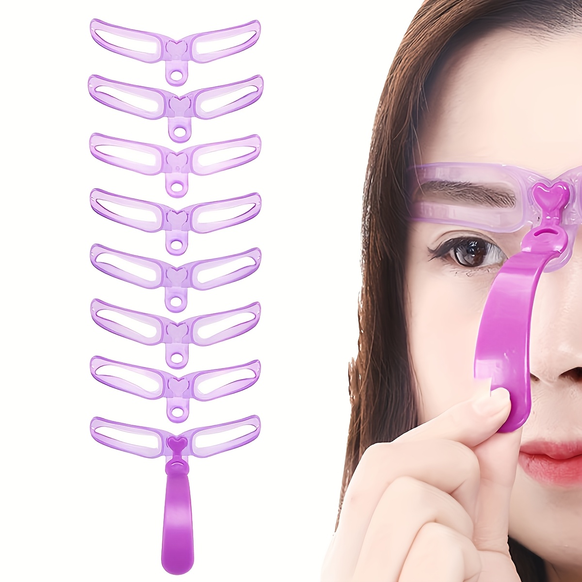 8 in 1 Stencil Alis Dapat Digu - Beauty Makeup Tools Set ulasan dan harga