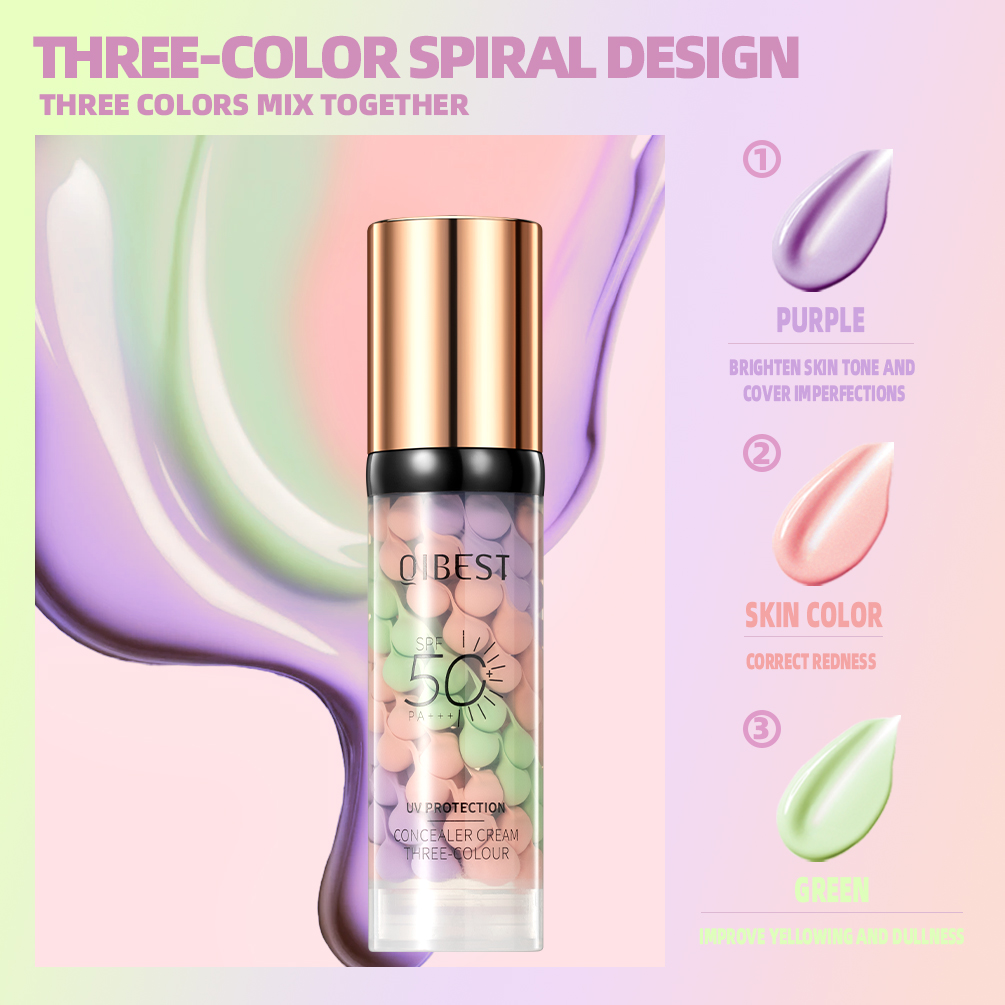 QIBEST Krim Primer Rias Wajah  - Beauty Makeup Foundation ulasan dan harga