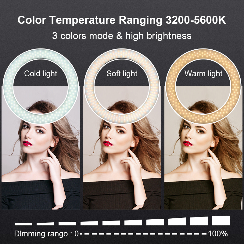 Lampu cincin 18 inci dengan Tr - Beauty Makeup Video ulasan dan harga