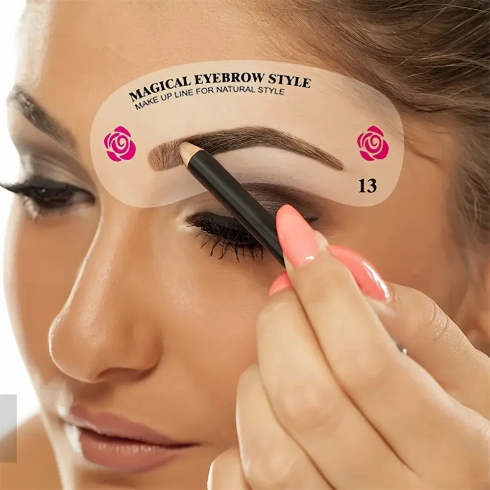 24 Gaya Templat Alis Cetakan P - Beauty Makeup Tools Set ulasan dan harga